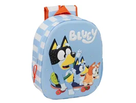 Mochila Escolar Bluey Blanco Azul claro 27 x 33 x 10 cm