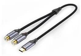 Vention Cable Conversor USB-C Macho a 2 RCA Hembra 50cm Gris BGVHD