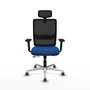 PIQUERAS Y CRESPO Silla de oficina Haches Azul y Negro