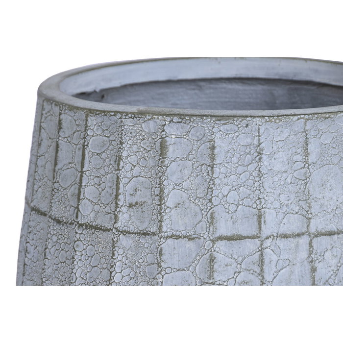 DKD Home Decor Set de 3 Maceteros de Magnesia y Fibra de Vidrio Gris 50x50x50 cm DKD Home Decor Set de 3 Maceteros de Magnesia y Fibra de Vidrio Gris 50x50x50 cm