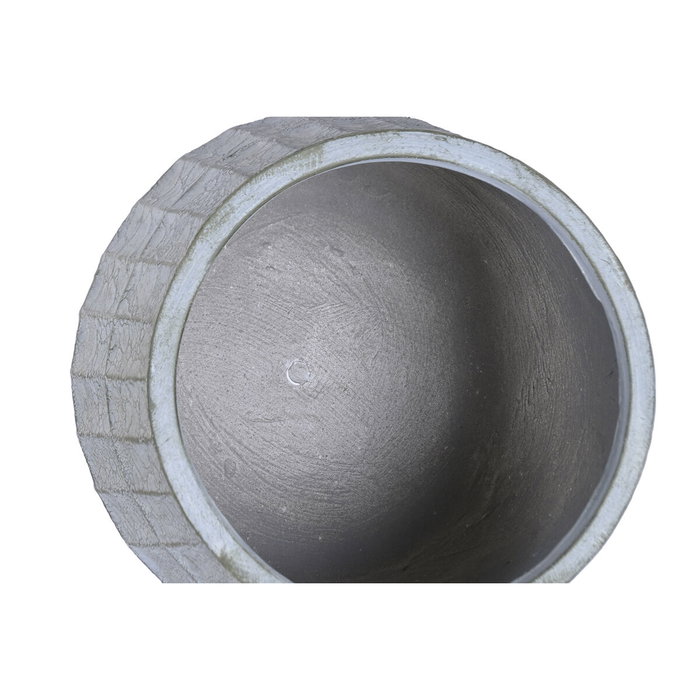 DKD Home Decor Set de 3 Maceteros de Magnesia y Fibra de Vidrio Gris 50x50x50 cm DKD Home Decor Set de 3 Maceteros de Magnesia y Fibra de Vidrio Gris 50x50x50 cm
