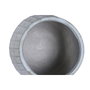 DKD Home Decor Set de 3 Maceteros de Magnesia y Fibra de Vidrio Gris 50x50x50 cm