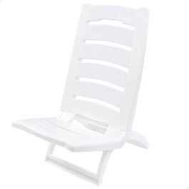 Aktive Silla de playa plegable baja color blanco