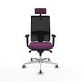 PIQUERAS Y CRESPO Silla de oficina Horna Morado y Negro