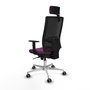 PIQUERAS Y CRESPO Silla de oficina Horna Morado y Negro