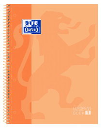Bloc Oxford School Eu.Book 1 Micro.Tapa Extra A4+ 80H Cuadric.5X5 90G Melocoton (Set de 5)