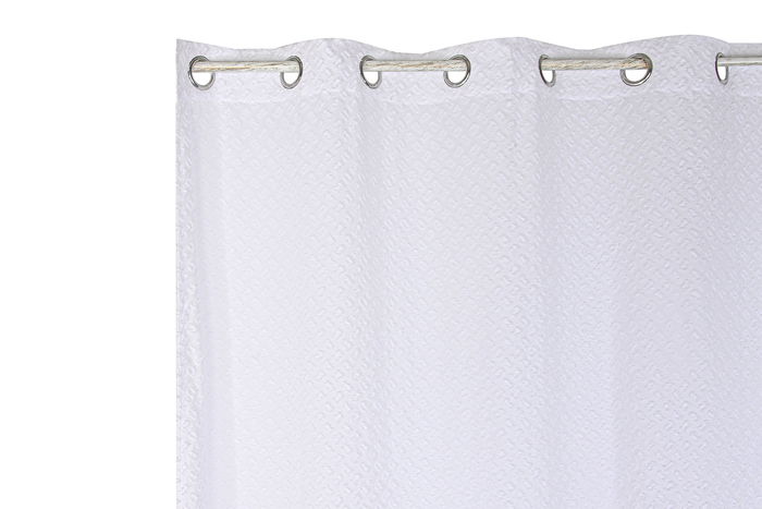 DKD Home Decor Cortina Boho Blanco Poliéster Bordado 260 x 260 x 140 cm Coord Cama 23