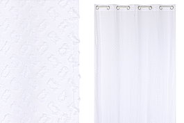 DKD Home Decor Cortina de Poliéster con Bordado Blanco 140x260 cm