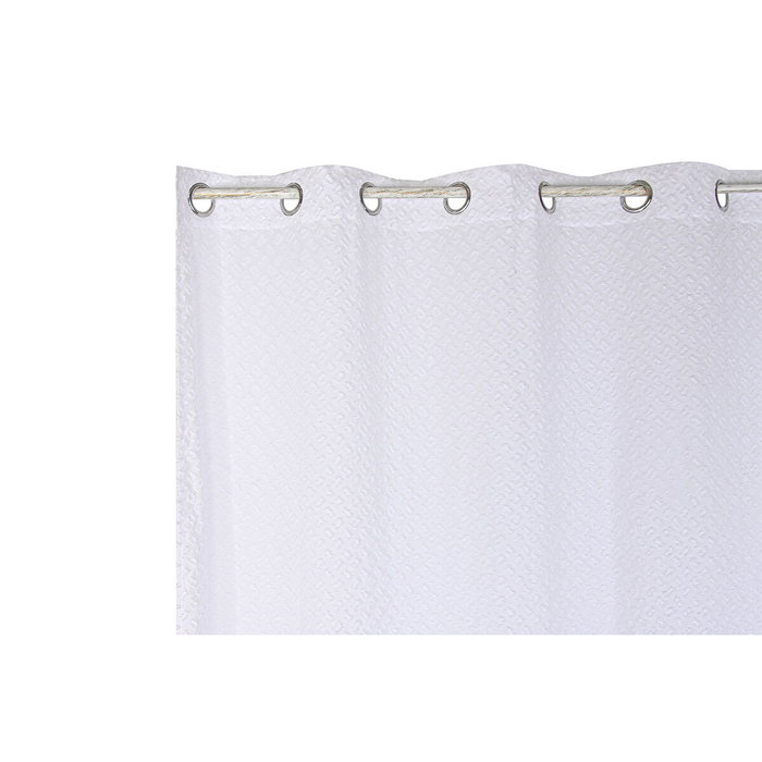 DKD Home Decor Cortina de Poliéster con Bordado Blanco 140x260 cm DKD Home Decor Cortina de Poliéster con Bordado Blanco 140x260 cm