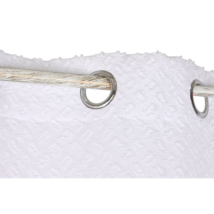 DKD Home Decor Cortina de Poliéster con Bordado Blanco 140x260 cm DKD Home Decor Cortina de Poliéster con Bordado Blanco 140x260 cm