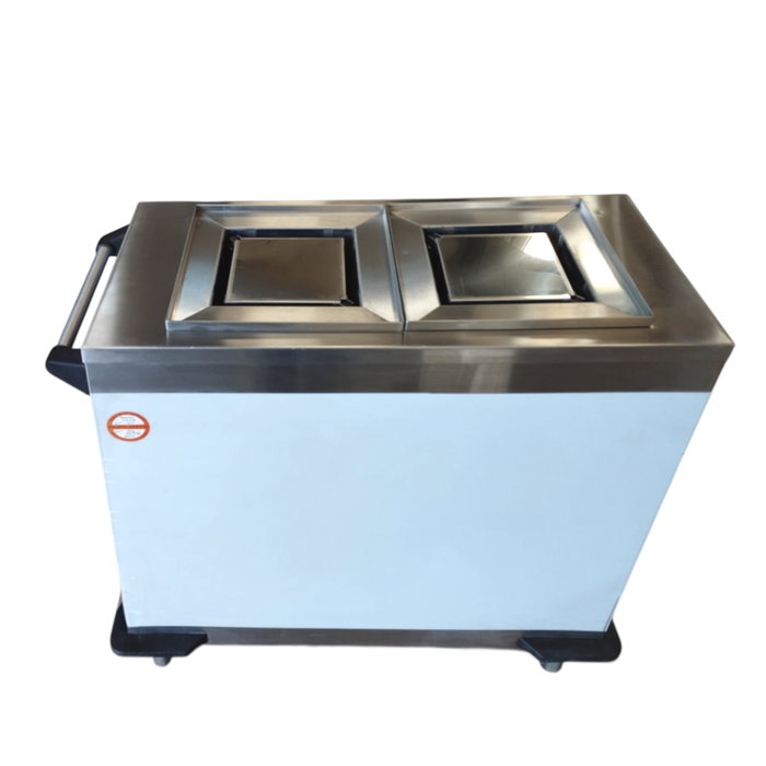 Rieber Carro Dispensador REH-2/222, Almacenaje y Transporte, Acero Inoxidable, 94x48x90 cm