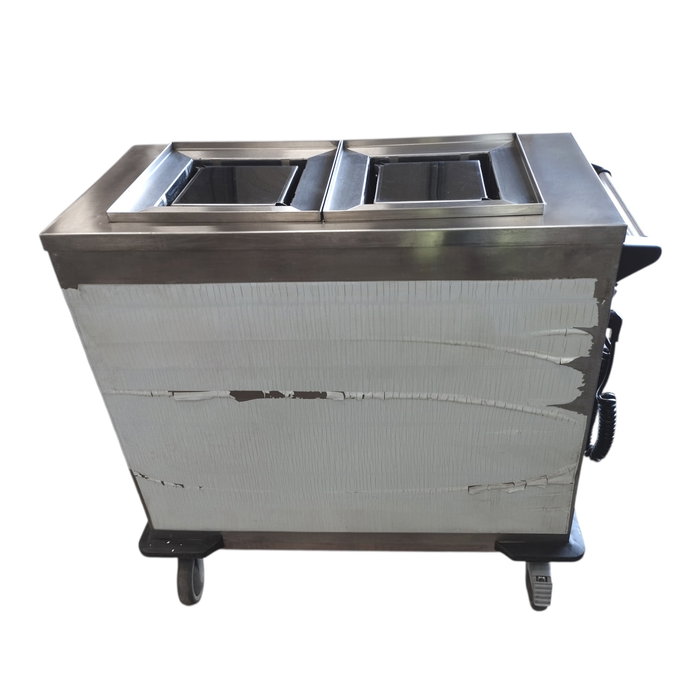 Rieber Carro Dispensador REH-2/222, Almacenaje y Transporte, Acero Inoxidable, 94x48x90 cm