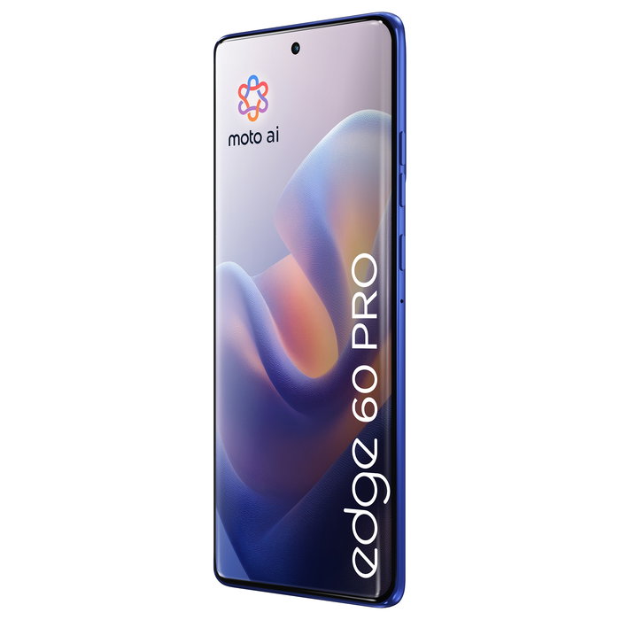 Motorola Edge 60 Pro Smartphone, 12 GB RAM, 512 GB, Pantalla P-OLED 6.67" Curva 120 Hz, Cámara Triple 50 MP + 50 MP + 10 MP, Batería 6000 mAh, 5G, Android 15, Color Azul Dazzling