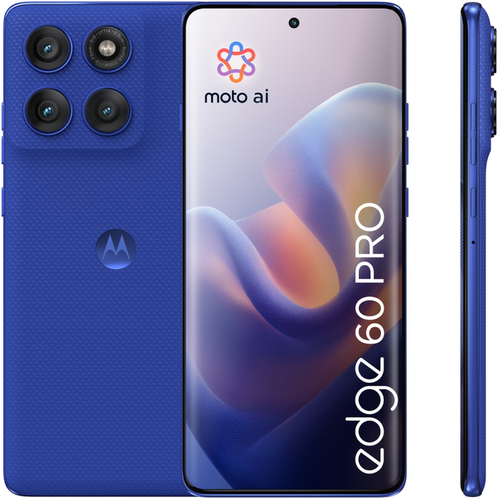 Motorola Edge 60 Pro Smartphone 5G 6.67 Pulgadas Pantalla Super HD 120Hz 12GB RAM 512GB Android 15 Bateria 6000mAh Resistente Agua IP68 Cámara 50MP Sony LYTIA Azul