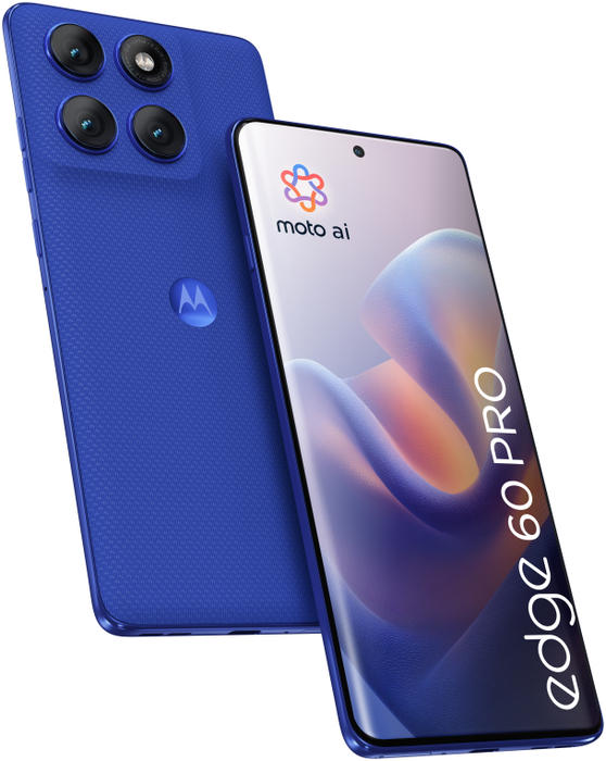 Motorola Edge 60 Pro Smartphone 5G 6.67 Pulgadas Pantalla Super HD 120Hz 12GB RAM 512GB Android 15 Bateria 6000mAh Resistente Agua IP68 Cámara 50MP Sony LYTIA Azul