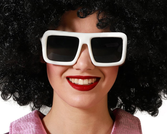 Atosa Gafas de Disfraz Retro Cuadradas Blancas de Pasta Atosa Gafas de Disfraz Retro Cuadradas Blancas de Pasta