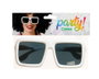 Atosa Gafas de Disfraz Retro Cuadradas Blancas de Pasta