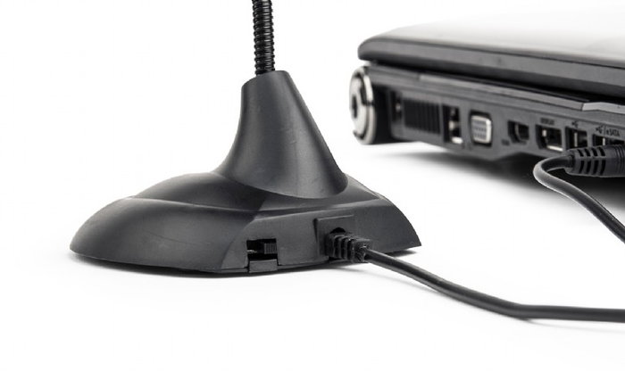 GEMBIRD Microfono de Sobremesa para PC, Captacion de Voz Clara para Juegos, Streaming y Videollamadas