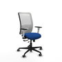 PIQUERAS Y CRESPO Silla de oficina Zulema con mecanismo Sincro/Traslack, Azul y Blanco