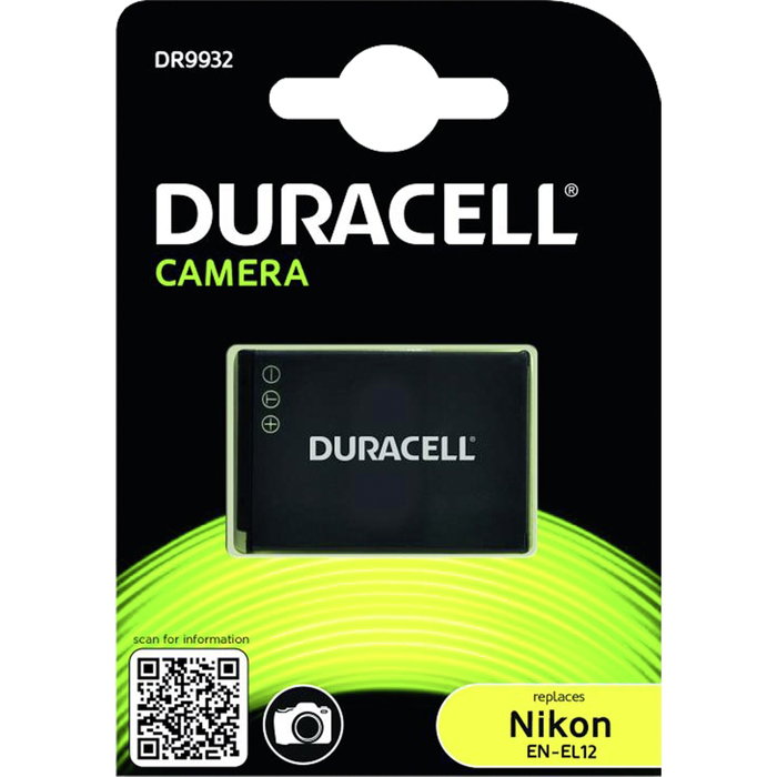 Duracell Batería de iones de litio 1000mAh para Nikon EN-EL12 Duracell Batería de iones de litio 1000mAh para Nikon EN-EL12