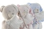 DKD Home Decor Peluche Manta Bebé Rosa, Azul, Beige Poliéster 100 x 1 x 80 cm Set 2 Piezas