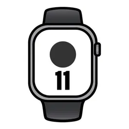 Apple MEQW4QL/A Watch Series 11 GPS 42mm Gris Espacial Correa Deportiva Negra