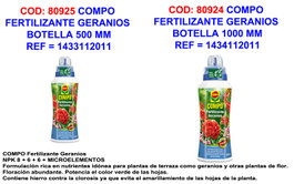 Compo Fertilizante Geranios 500 ml