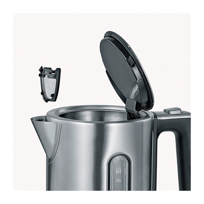 Severin WK 3418 Hervidor de agua 1,7 L Plata/Negro Severin WK 3418 Hervidor de agua 1,7 L Plata/Negro