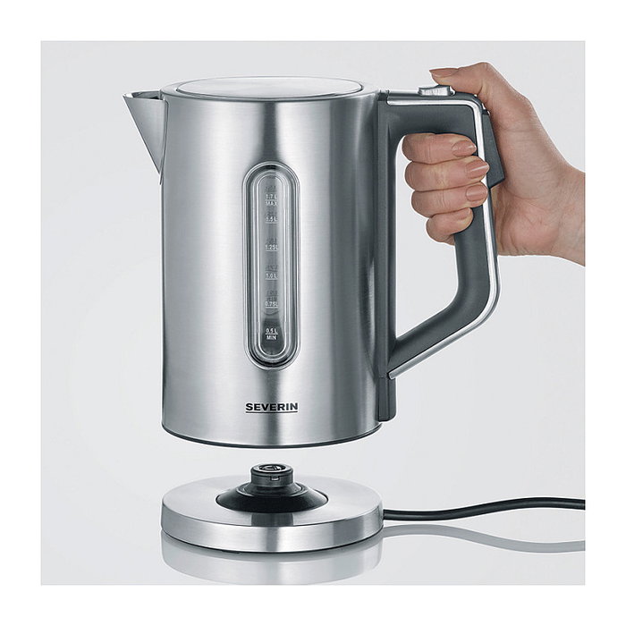 Severin WK 3418 Hervidor de agua 1,7 L Plata/Negro Severin WK 3418 Hervidor de agua 1,7 L Plata/Negro