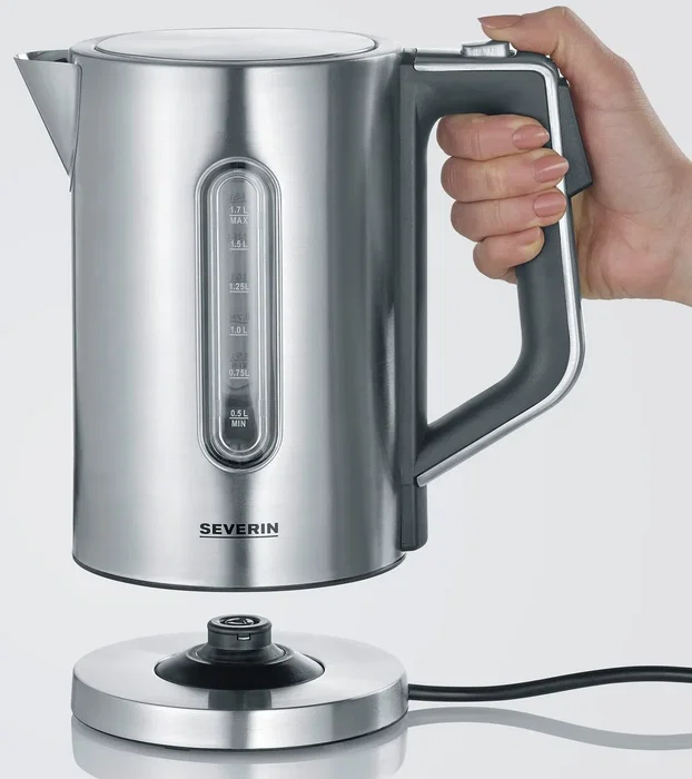 Severin WK 3418 Hervidor de agua 1,7 L Plata/Negro Severin WK 3418 Hervidor de agua 1,7 L Plata/Negro