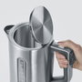 Severin WK 3418 Hervidor de agua 1,7 L Plata/Negro