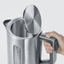 SEVERIN WK 3418 Hervidor de Agua 1.5L 3kW Acero Inoxidable Cepillado Plata/Negro