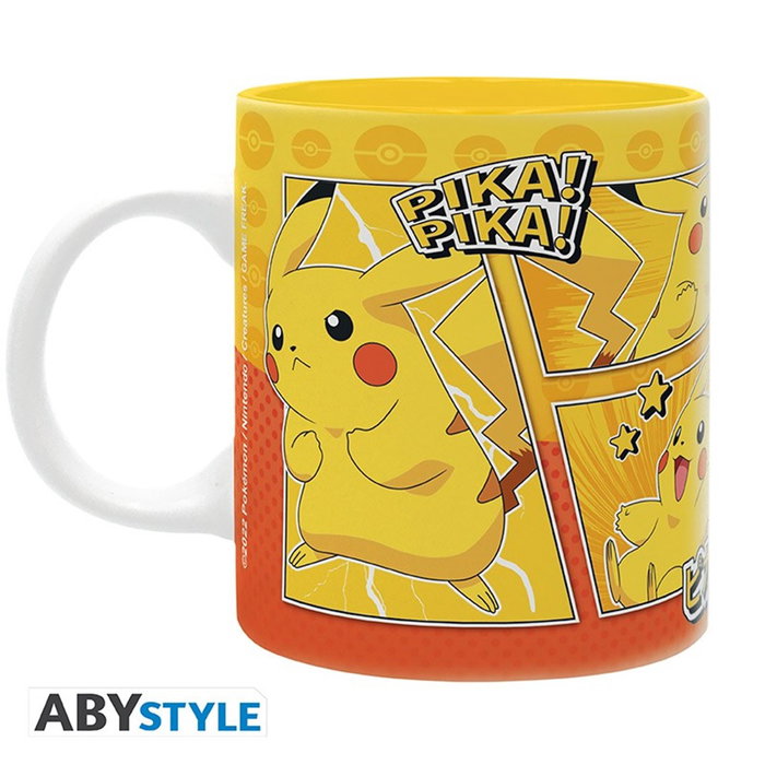 Abysse Taza Cerámica Pokémon Pikachu Manga 320ml, Aptas Lavavajillas y Microondas