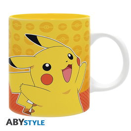 Abysse Taza Cerámica Pokémon Pikachu Manga 320ml, Aptas Lavavajillas y Microondas
