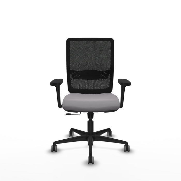 PIQUERAS Y CRESPO Silla de oficina Haches con mecanismo Sincro/Traslack, Gris y Negro
