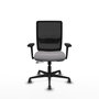 PIQUERAS Y CRESPO Silla de oficina Haches con mecanismo Sincro/Traslack, Gris y Negro