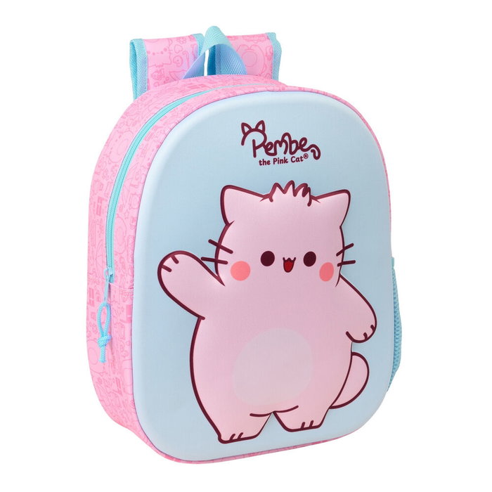Safta Mochila 3D Pembe The Pink Cat 33cm