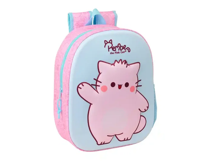 Safta Mochila 3D Pembe The Pink Cat 33cm