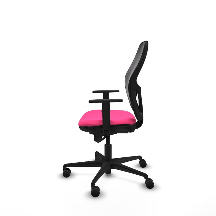 PIQUERAS Y CRESPO Silla de oficina Jorquera con mecanismo Sincro, Rosa y Negro