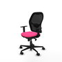 PIQUERAS Y CRESPO Silla de oficina Jorquera con mecanismo Sincro, Rosa y Negro