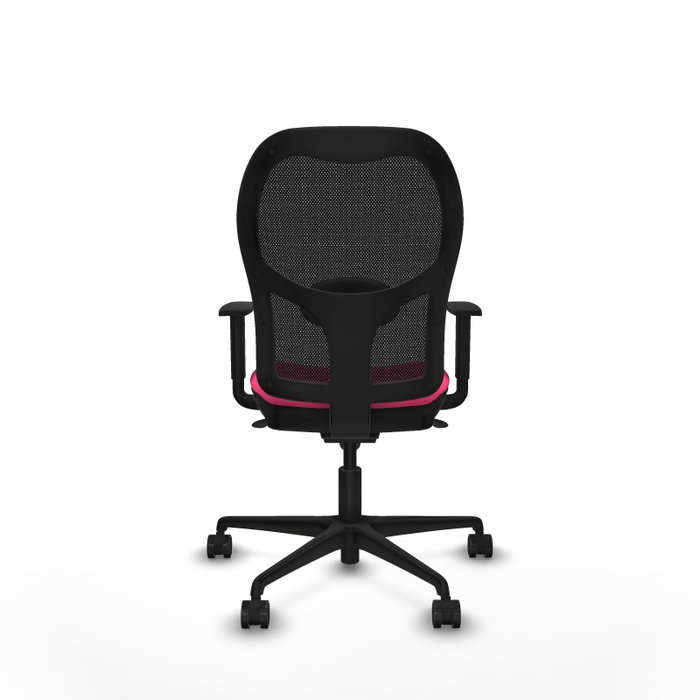PIQUERAS Y CRESPO Silla de oficina Jorquera con mecanismo Sincro, Rosa y Negro