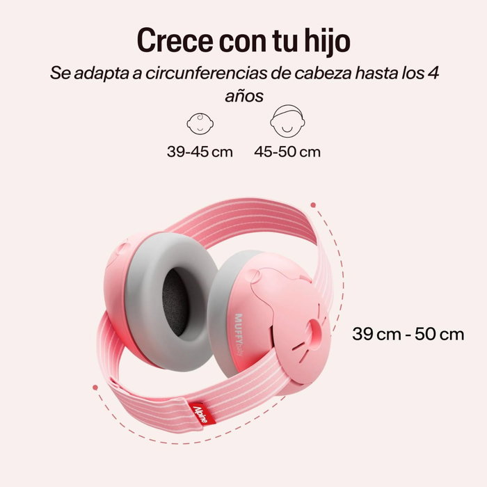 Alpine Muffy Baby Cascos Protección Ruidos Rosa Alpine Muffy Baby Cascos Protección Ruidos Rosa