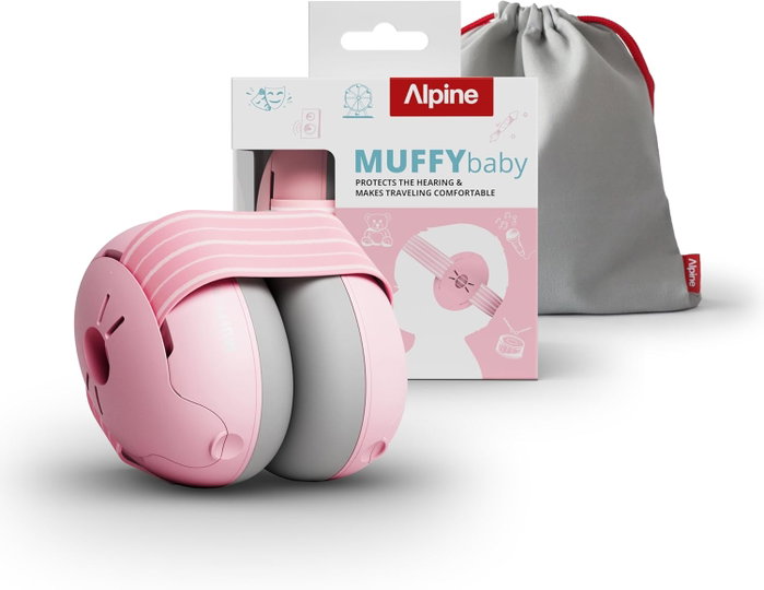 Alpine Muffy Baby Cascos Protección Ruidos Rosa Alpine Muffy Baby Cascos Protección Ruidos Rosa