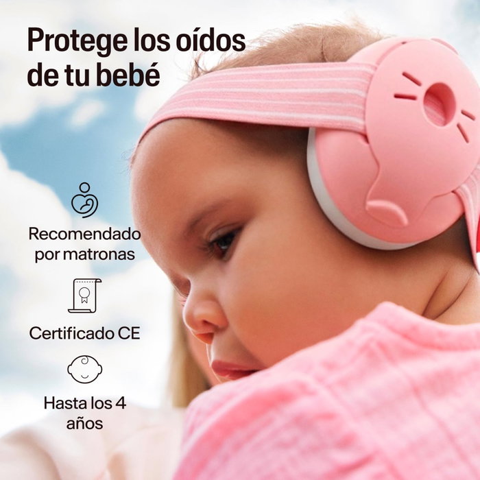 Alpine Muffy Baby Cascos Protección Ruidos Rosa Alpine Muffy Baby Cascos Protección Ruidos Rosa