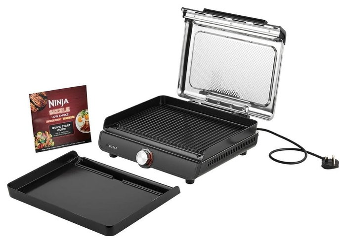 Ninja GR101EU Sizzle Parrilla y Plancha de Interior Negra Ninja GR101EU Sizzle Parrilla y Plancha de Interior Negra