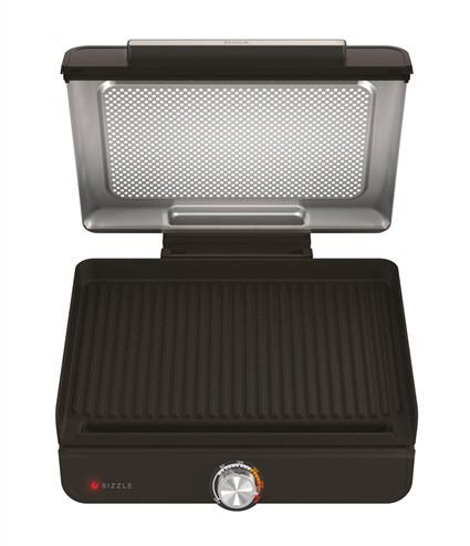 Ninja GR101EU Parrilla y Plancha de Interior Versátil para 4-5 personas con Temperatura Controlada hasta 260°C y Superficie Antiadherente