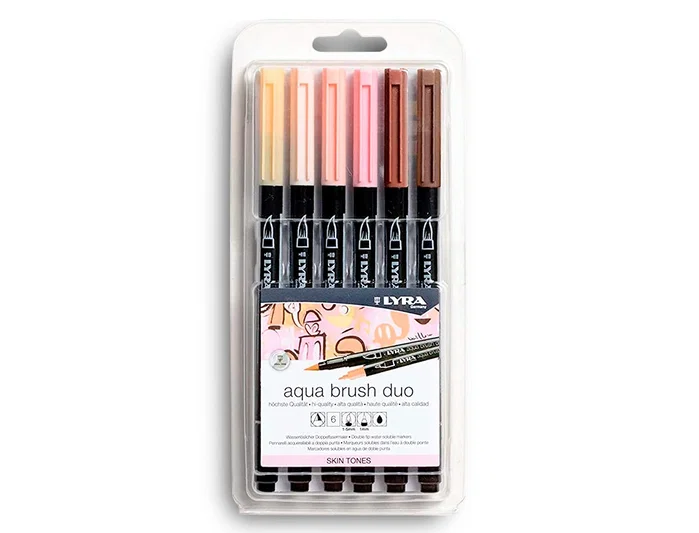 LYRA Aqua Brush Duo Skin Tone Estuche de 6 unidades LYRA Aqua Brush Duo Skin Tone Estuche de 6 unidades