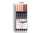 LYRA Aqua Brush Duo Skin Tone Estuche de 6 unidades