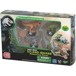 Epoch Games Juego de Equilibrio Jurassic World Island Quake - Juego de Acción y Habilidad con 4 Dinosaurios para Niños +4 Años