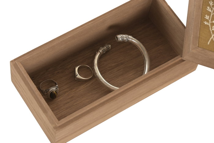 DKD Home Decor Caja de Madera Flores Surtido de 2